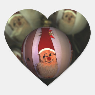 Weihnachten 2023 Herz-Aufkleber