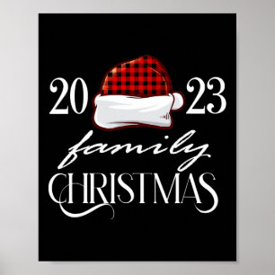 Weihnachten 2023 Weihnachtsmannmütze Buffalo Rot K Poster