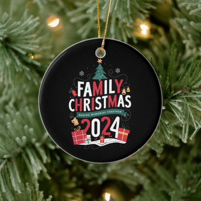 Weihnachten 2024 Erinnerungen zusammenbauen Keramik Ornament (Baum)