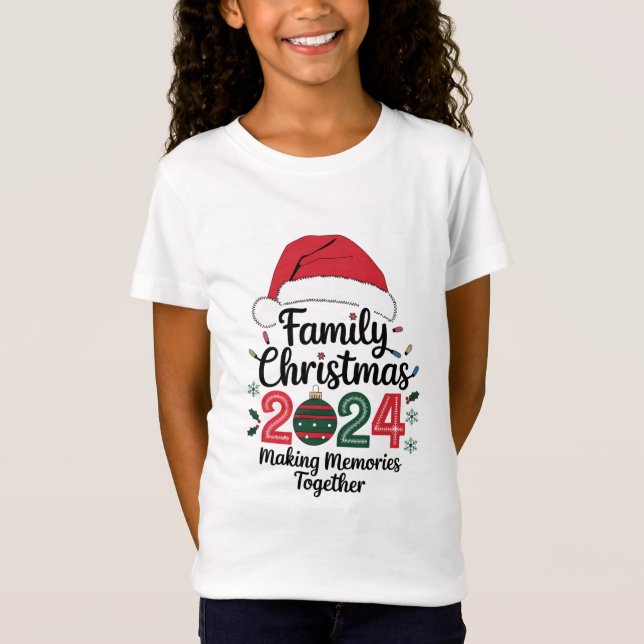 Weihnachten 2024 Erinnerungen zusammenbauen T-Shirt (Vorderseite)