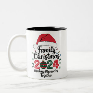 Weihnachten 2024 Erinnerungen zusammenbauen Zweifarbige Tasse