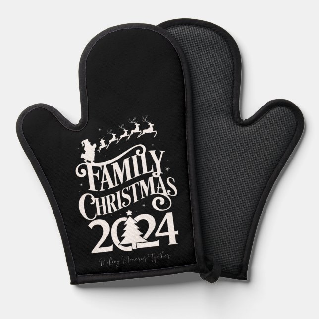 Weihnachten 2024 - Erinnerungen zusammenpassen Ofenhandschuh (Vorderseite/Rückseite)