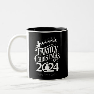 Weihnachten 2024 - Erinnerungen zusammenpassen Zweifarbige Tasse