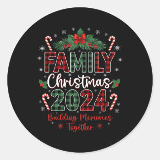 Weihnachten 2024 Gruppe Matching Xmas Squad Runder Aufkleber