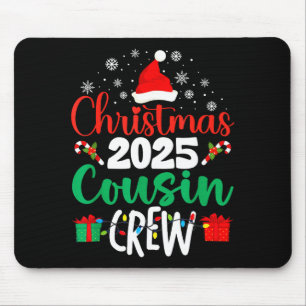 Weihnachten 2025 Cousin Crew Xmas passende Familie Mousepad