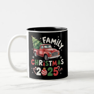 Weihnachten 2025 Crew Gruppe Matching Family Zweifarbige Tasse