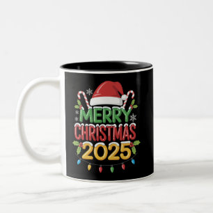 Weihnachten 2025 Crew Gruppe Matching Family Zweifarbige Tasse