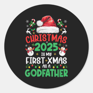 Weihnachten 2025 ist mein erstes Weihnachtsfest al Runder Aufkleber