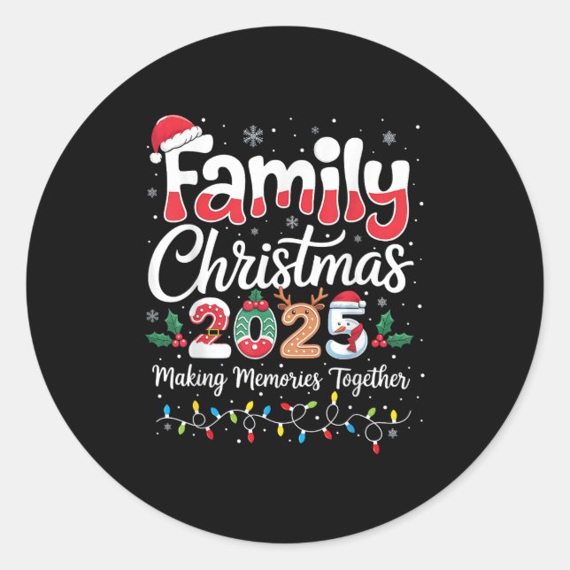 Weihnachten 2025 Matching Outfit Xmas Squad S Runder Aufkleber (Vorderseite)