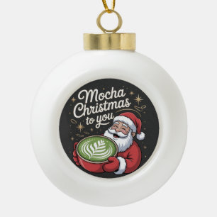 Weihnachten 2026,  keramik Kugel-Ornament