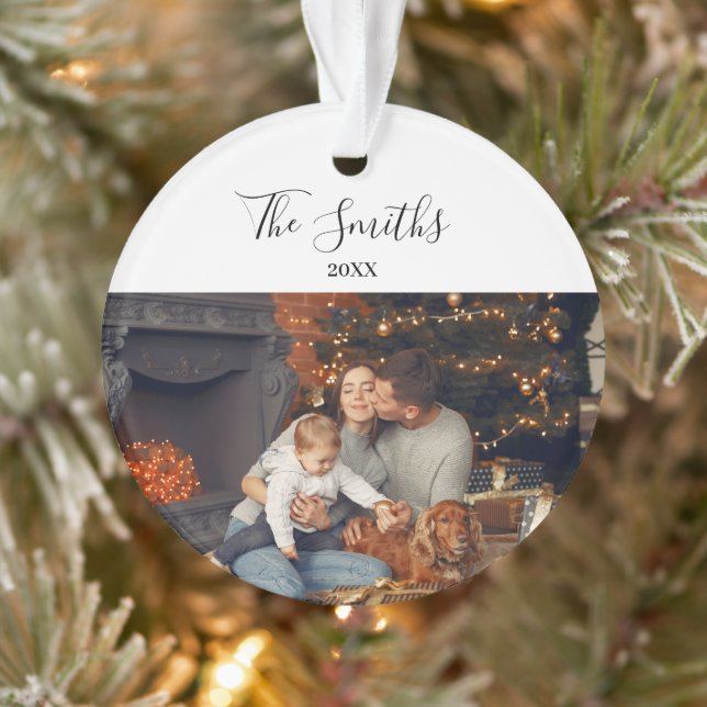 Weihnachten 202-mal im Personalisierten Foto Ornament (Baum)