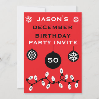 Weihnachten 24. Dezember Geburtstag Einladung