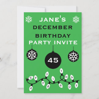 Weihnachten 24. Dezember Geburtstag Einladung