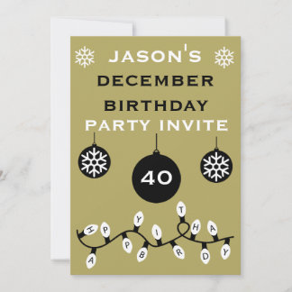 Weihnachten 24. Dezember Geburtstag Einladung