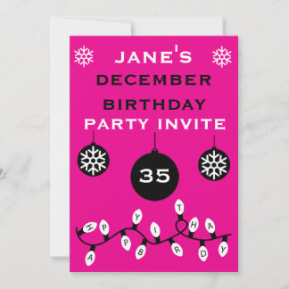 Weihnachten 24. Dezember Geburtstag Einladung