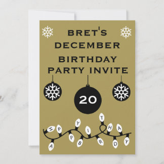 Weihnachten 24. Dezember Geburtstag Einladung