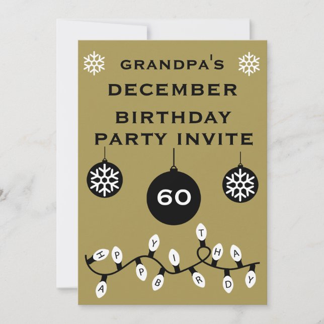 Weihnachten 24. Dezember Geburtstag Einladung (Vorderseite)