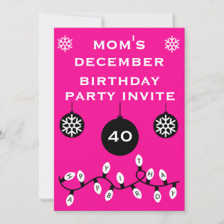 Weihnachten 24. Dezember Geburtstag Einladung