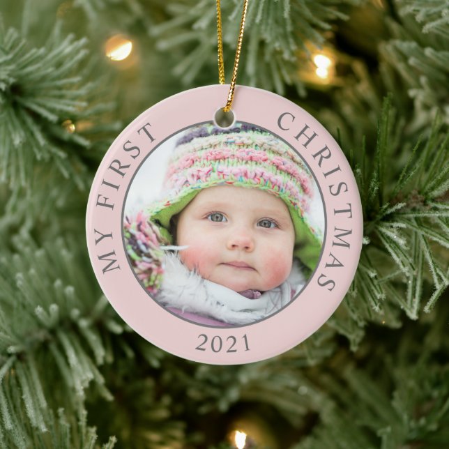 Weihnachten 2 Fotovorlage Urlaub Keramik Ornament (Baum)