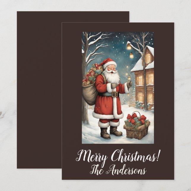 Weihnachten 2 Frohe Weihnachten! Weihnachtskarte Einladung (Vorne/Hinten)