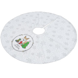 Weihnachten 2 Pembroke Welsh Corgi (rot 1) Baum Ni Fleece Weihnachtsbaumdecke