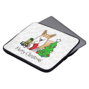 Weihnachten 2 Pembroke Welsh Corgi (rot 1) Baum Ni Laptopschutzhülle