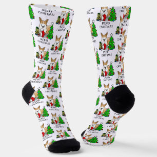 Weihnachten 2 Pembroke Welsh Corgi (rot 1) Baum Ni Socken