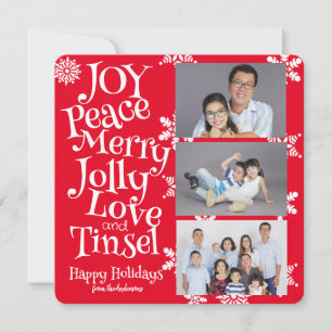 Weihnachten 3 Foto Spaß Einfach rot und weiß Niedl