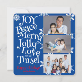 Weihnachten 3 Foto Spaß Simple Blue and White Nied
