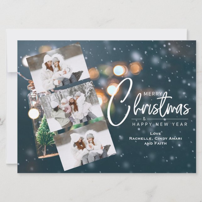 Weihnachten 3 Foto Weihnachtskarte (Vorderseite)