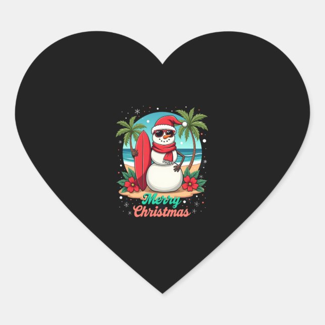 weihnachten (3) Herz-Aufkleber (Vorderseite)