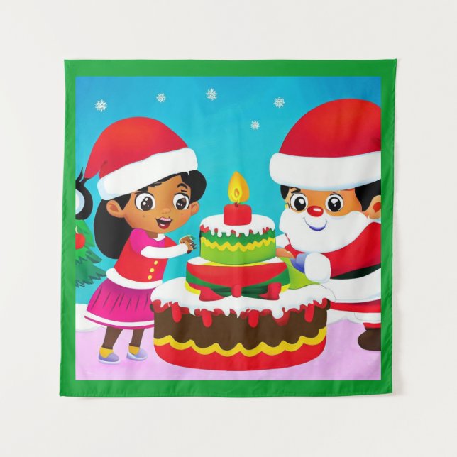 Weihnachten 3 wandteppich (Vorderseite)