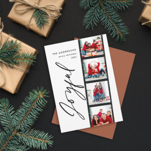 Weihnachten 4 Foto Collage Typografie Moderne Rost