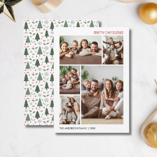 Weihnachten 5 Familienfotos Collage
