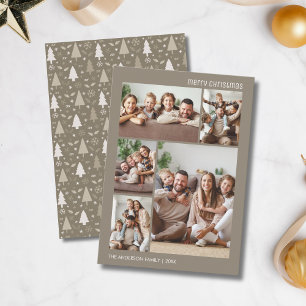 Weihnachten 5 Foto Collage Familie Taupe
