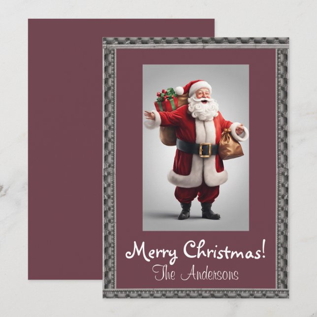 Weihnachten 5 Frohe Weihnachten! Weihnachtskarte Einladung (Vorne/Hinten)