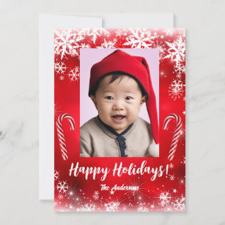 Weihnachten 5 Kind, Happy Holidays! Weihnachtskart Einladung