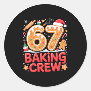 Weihnachten 67 Backcrew Lustiges Meme Lebkuchen Runder Aufkleber