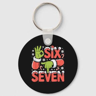 Weihnachten 67 Lustiges Meme Xmas Six Seven Santa  Schlüsselanhänger