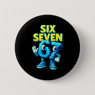 Weihnachten 67 Meme Design Lustig Six Seven Hände Button