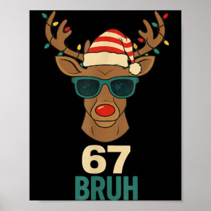 Weihnachten 67 Meme Design Lustig Six Seven Hände Poster