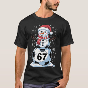 Weihnachten 67 Meme Fußball Schneemann Baum Lustig T-Shirt