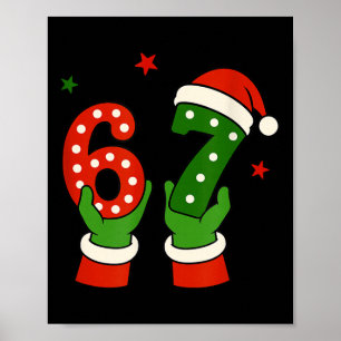 Weihnachten 67 Six Seven Lustiger Gen Z Alpha Slan Poster
