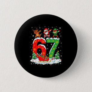 Weihnachten 67 Six Seven Meme Gen Alpha Rentier Sa Button