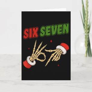 Weihnachten 67 Six Seven Skelett Santa Lustig Gen Karte