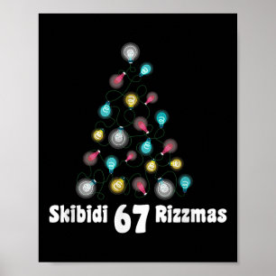Weihnachten 67 Skibidi Rizzmas Lustiger Gen Z Slan Poster