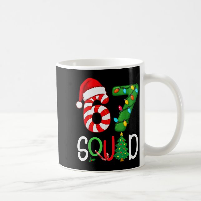 Weihnachten 67 Squad Lustiger Candy Cane und Licht Kaffeetasse (Rechts)