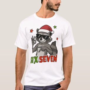 Weihnachten 67 Waschbär-Shirt Six Seven Meme Feier T-Shirt