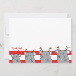 Weihnachten 7" x 5" Party Vielen Dank (auf 2 Seite Dankeskarte