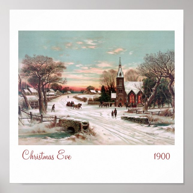 Weihnachten Abend Gerahmte Prints ... Poster (Vorne)